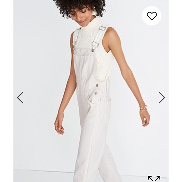 madewell white overalls